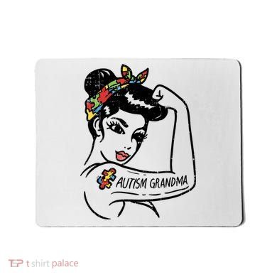 Autism   Autistic Awareness Puzzle Grandma Mousepad