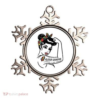 Autism   Autistic Awareness Puzzle Grandma Ornament