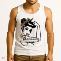 Autism   Autistic Awareness Puzzle Grandma Tank Top thumb 3