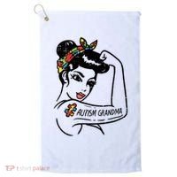 Autism   Autistic Awareness Puzzle Grandma Golf Towel thumb 0