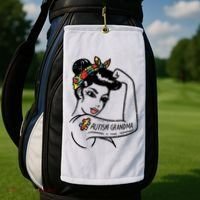 Autism   Autistic Awareness Puzzle Grandma Golf Towel thumb 2