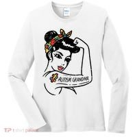 Autism   Autistic Awareness Puzzle Grandma Women's Long Sleeve Shirt thumb 0
