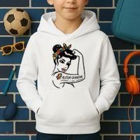 Autism   Autistic Awareness Puzzle Grandma Kids Hoodie thumb 2