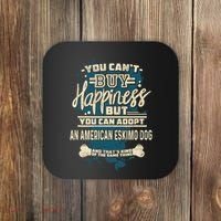 Adopt An American Eskimo Dog Rescue Dog Coaster thumb 0