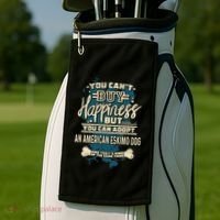 Adopt An American Eskimo Dog Rescue Dog Golf Towel thumb 2