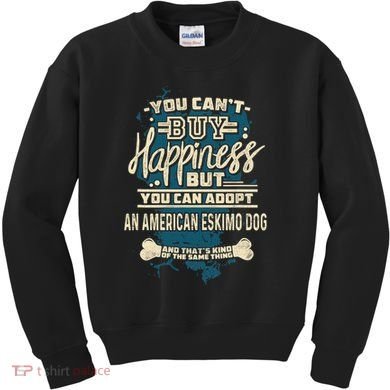 Adopt An American Eskimo Dog Rescue Dog Kids Sweatshirt