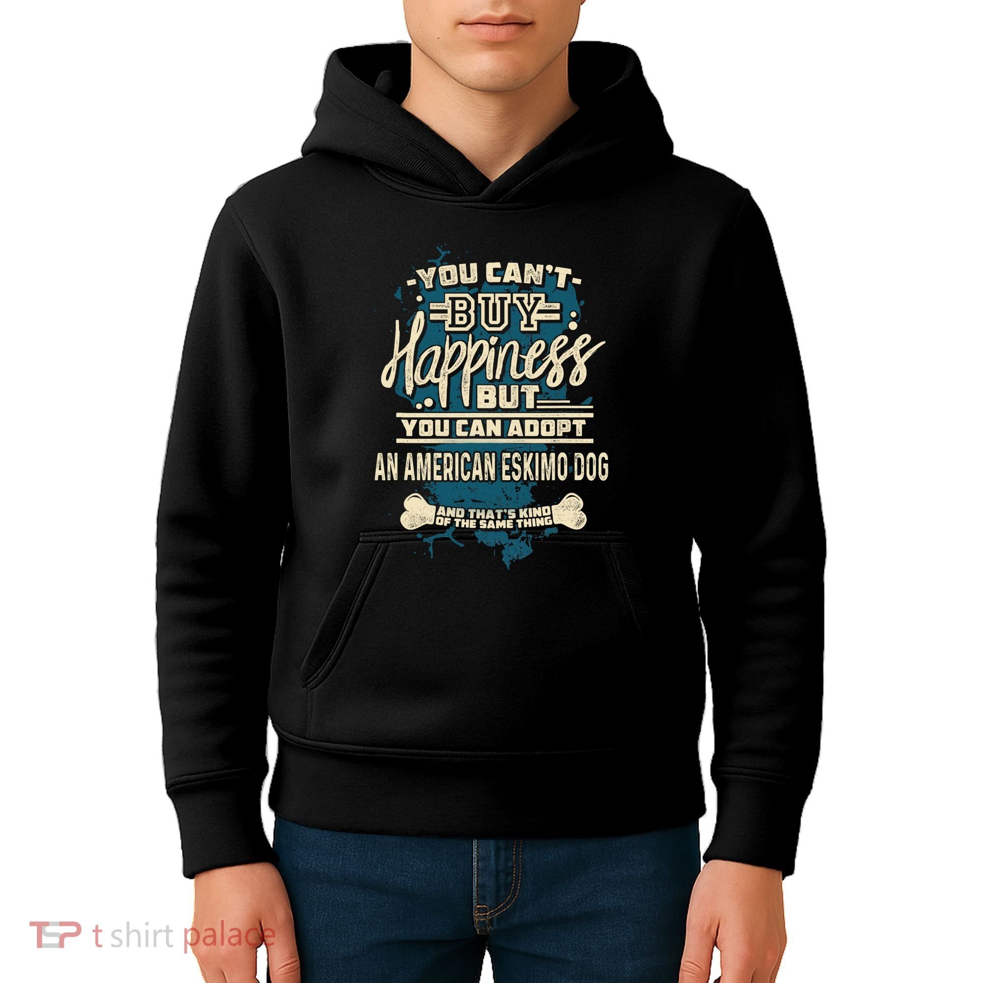 Adopt An American Eskimo Dog Rescue Dog Kids Hoodie