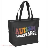 Autism Awareness Acceptance Retro Tote Bag thumb 2