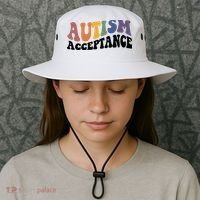 Autism Awareness Acceptance Retro Bucket Hat thumb 3