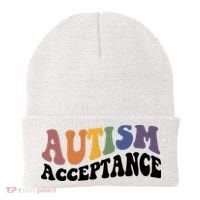 Autism Awareness Acceptance Retro Beanie thumb 0