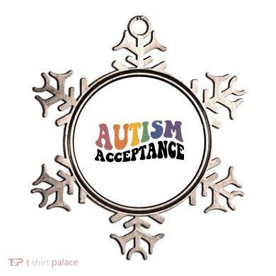 Autism Awareness Acceptance Retro Ornament