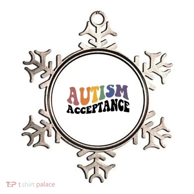 Autism Awareness Acceptance Retro Ornament