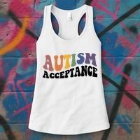 Autism Awareness Acceptance Retro Women's Tank Top thumb 3