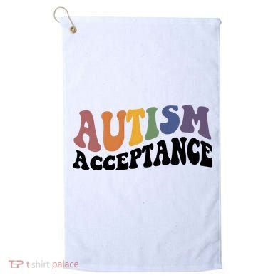 Autism Awareness Acceptance Retro Golf Towel