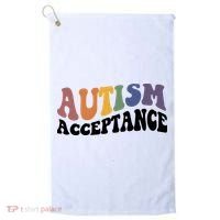 Autism Awareness Acceptance Retro Golf Towel thumb 0