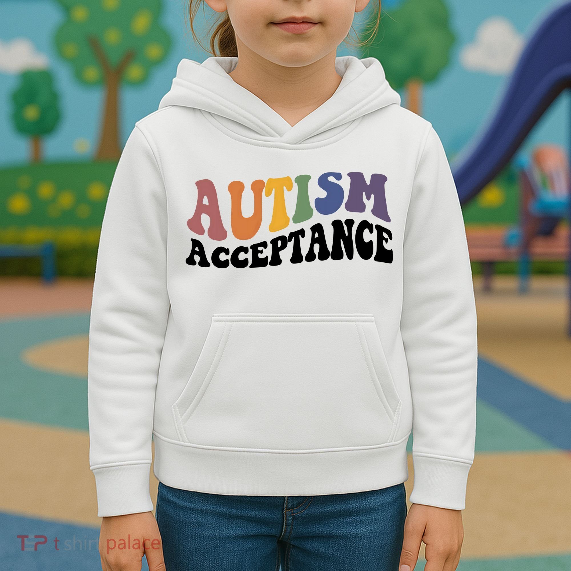 Autism Awareness Acceptance Retro Kids Hoodie