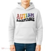 Autism Awareness Acceptance Retro Kids Hoodie thumb 4
