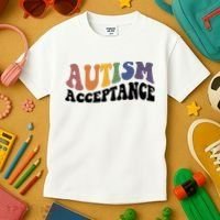 Autism Awareness Acceptance Retro Kids T-Shirt thumb 3