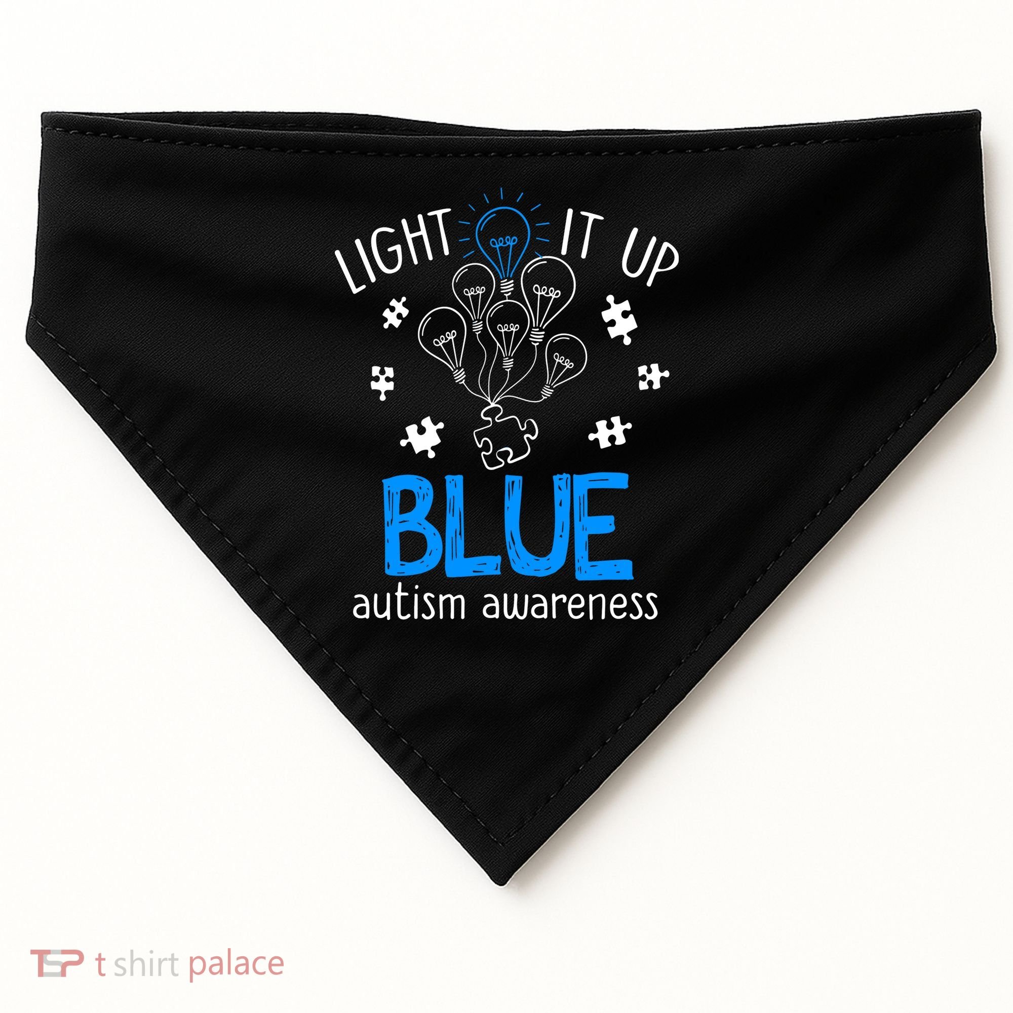 Autism Awareness Autism Support Men USA-Made Doggie Bandana