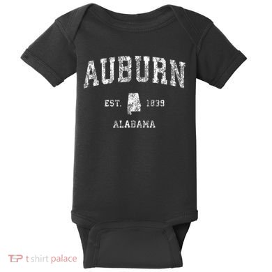 Auburn Alabama Al Vintage Athletic Sports Design Baby Bodysuit