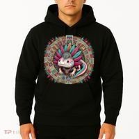 Aztec Axolotl Art Mexican Hoodie thumb 2