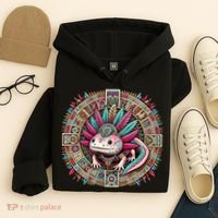 Aztec Axolotl Art Mexican Hoodie thumb 4