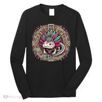 Aztec Axolotl Art Mexican Long Sleeve Shirt thumb 0