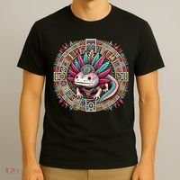Aztec Axolotl Art Mexican T-Shirt thumb 3