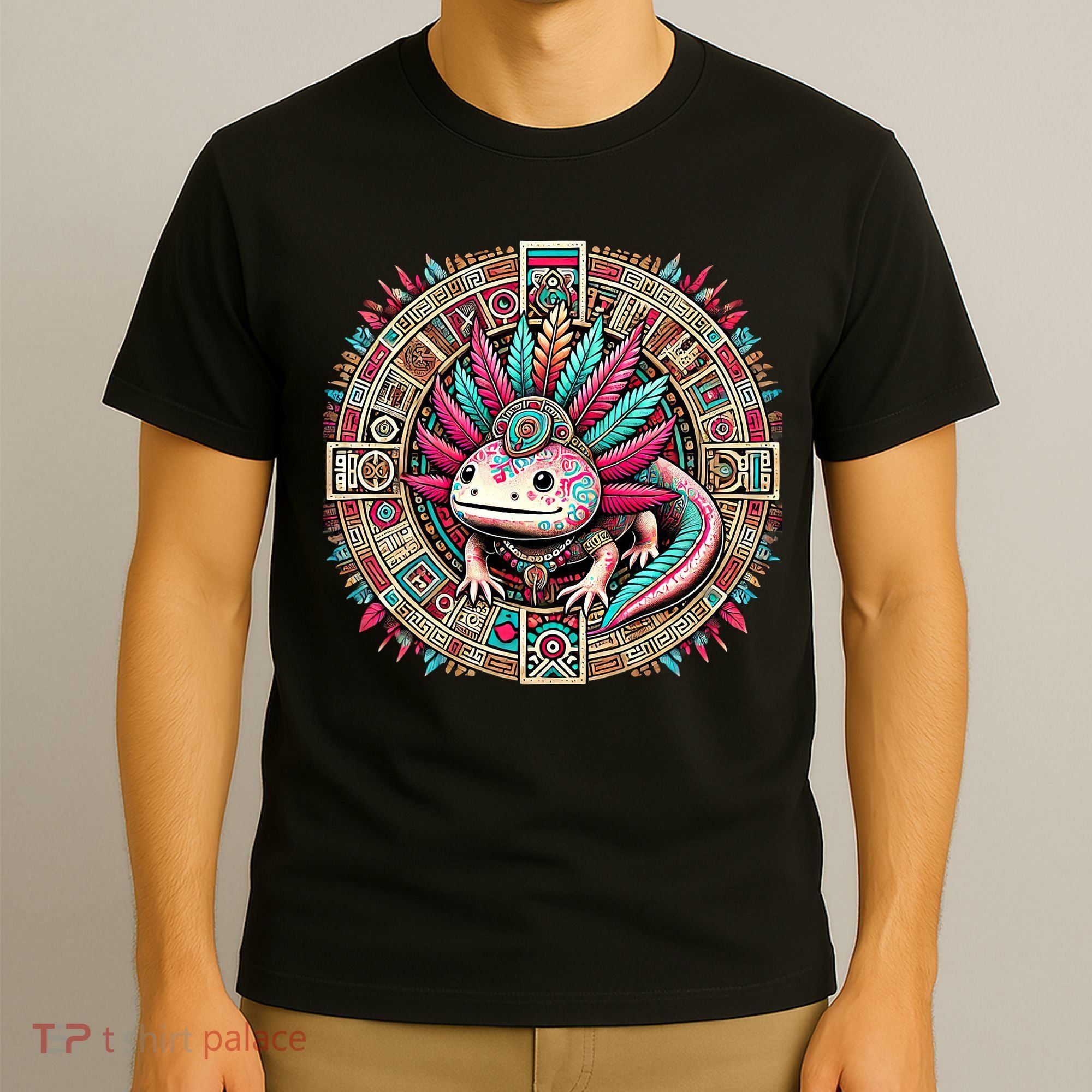 Aztec Axolotl Art Mexican T-Shirt