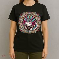 Aztec Axolotl Art Mexican T-Shirt thumb 4