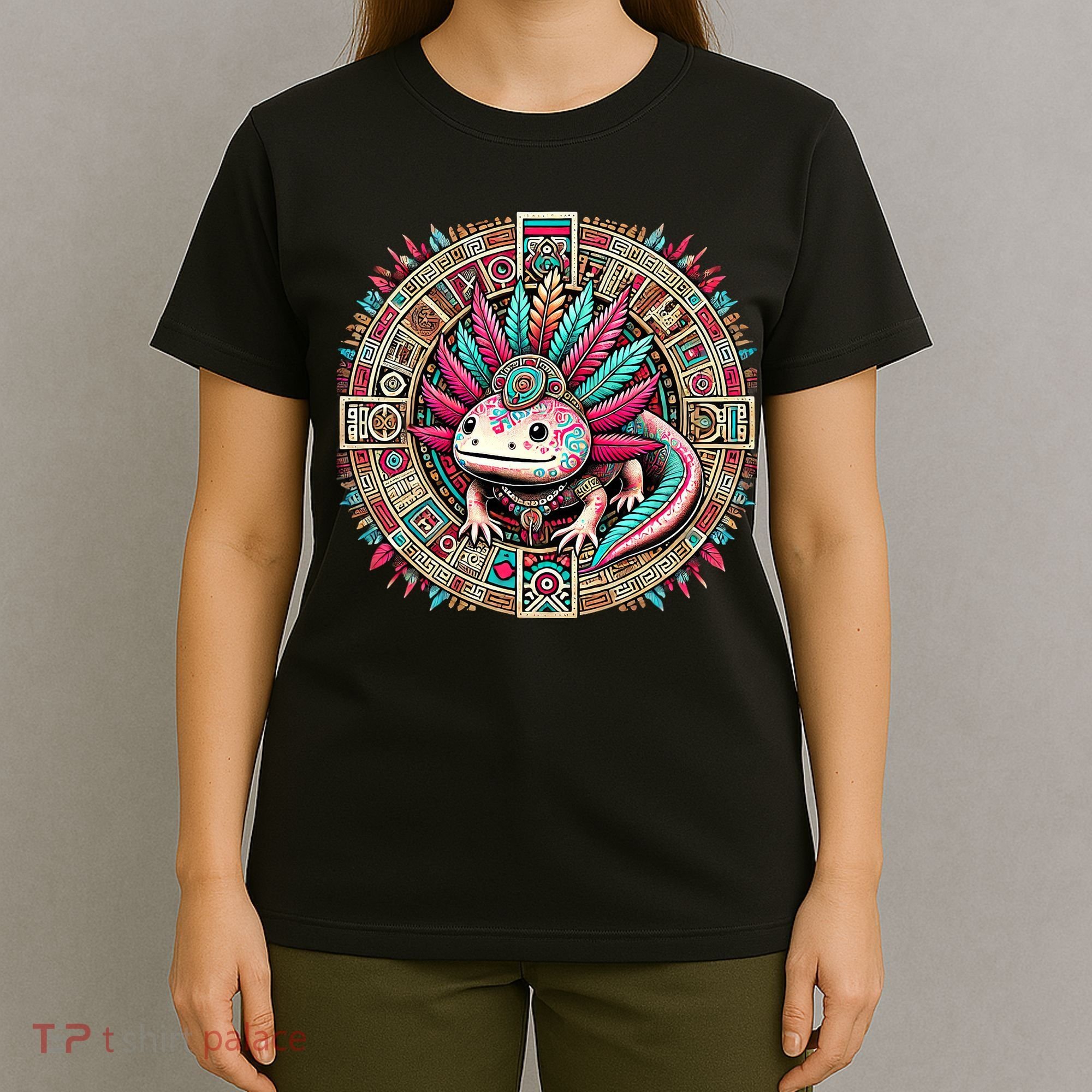 Aztec Axolotl Art Mexican T-Shirt
