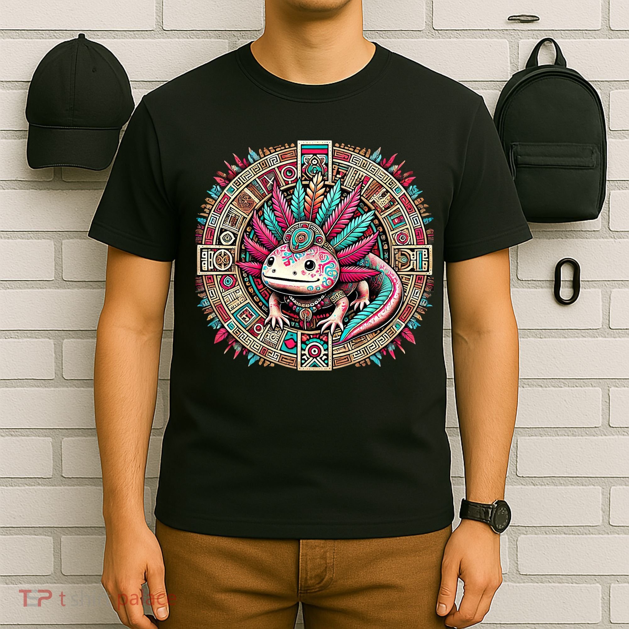 Aztec Axolotl Art Mexican T-Shirt