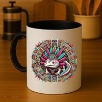 Aztec Axolotl Art Mexican Coffee Mug thumb 4
