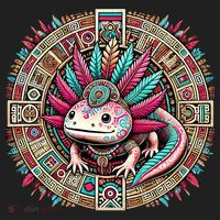 Aztec Axolotl Art Mexican Beanie thumb 2