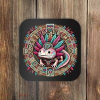 Aztec Axolotl Art Mexican Coaster thumb 0