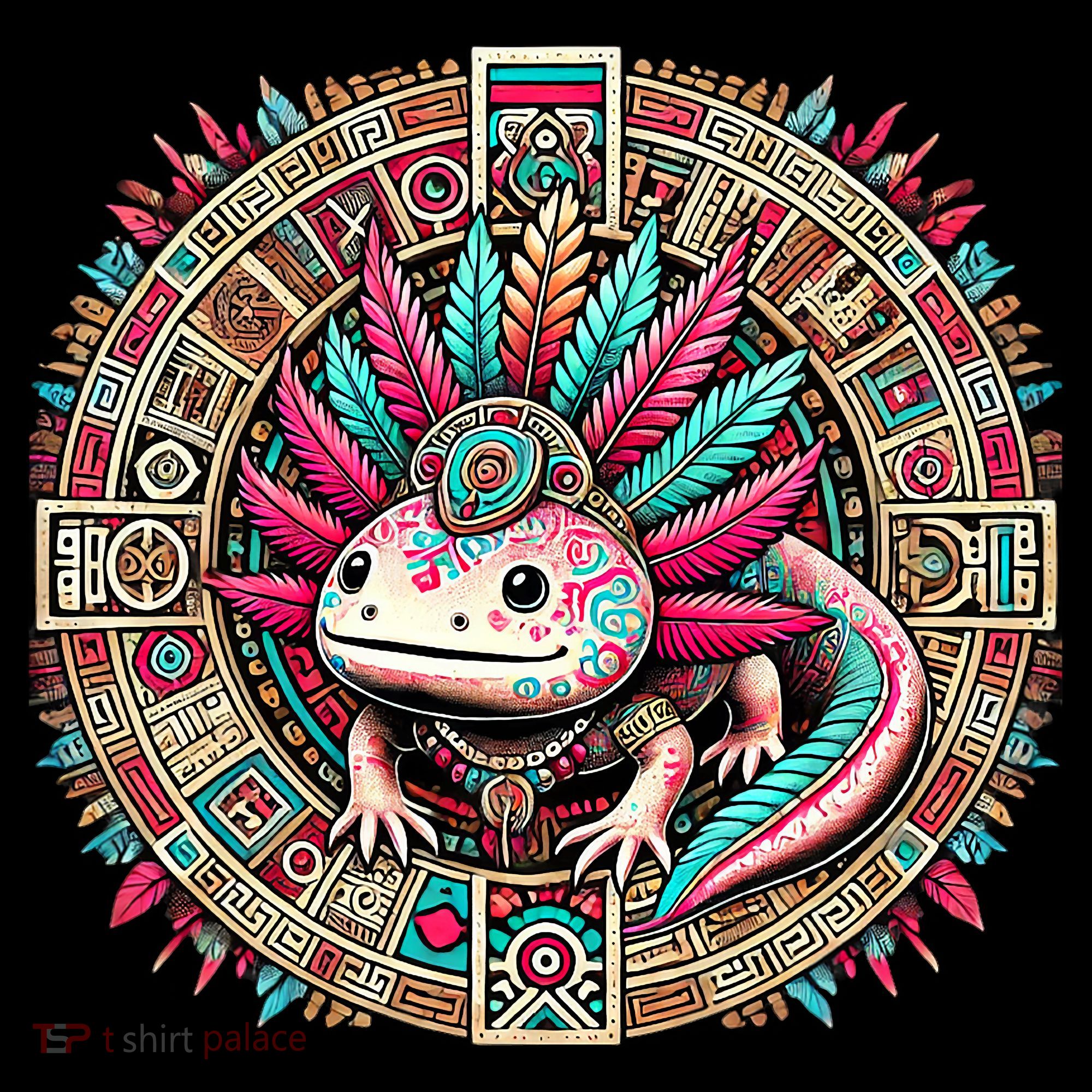 Aztec Axolotl Art Mexican Mousepad