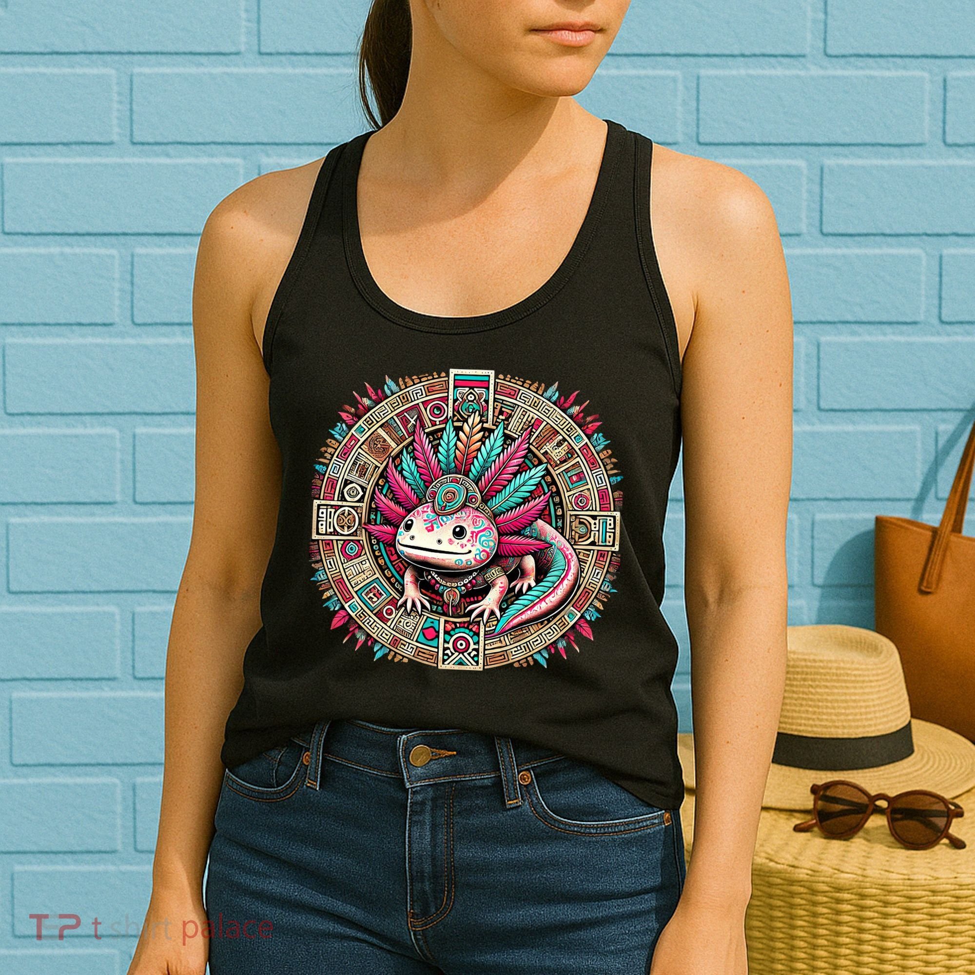 Aztec Axolotl Art Mexican Women's Tank Top