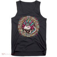 Aztec Axolotl Art Mexican Tank Top thumb 0