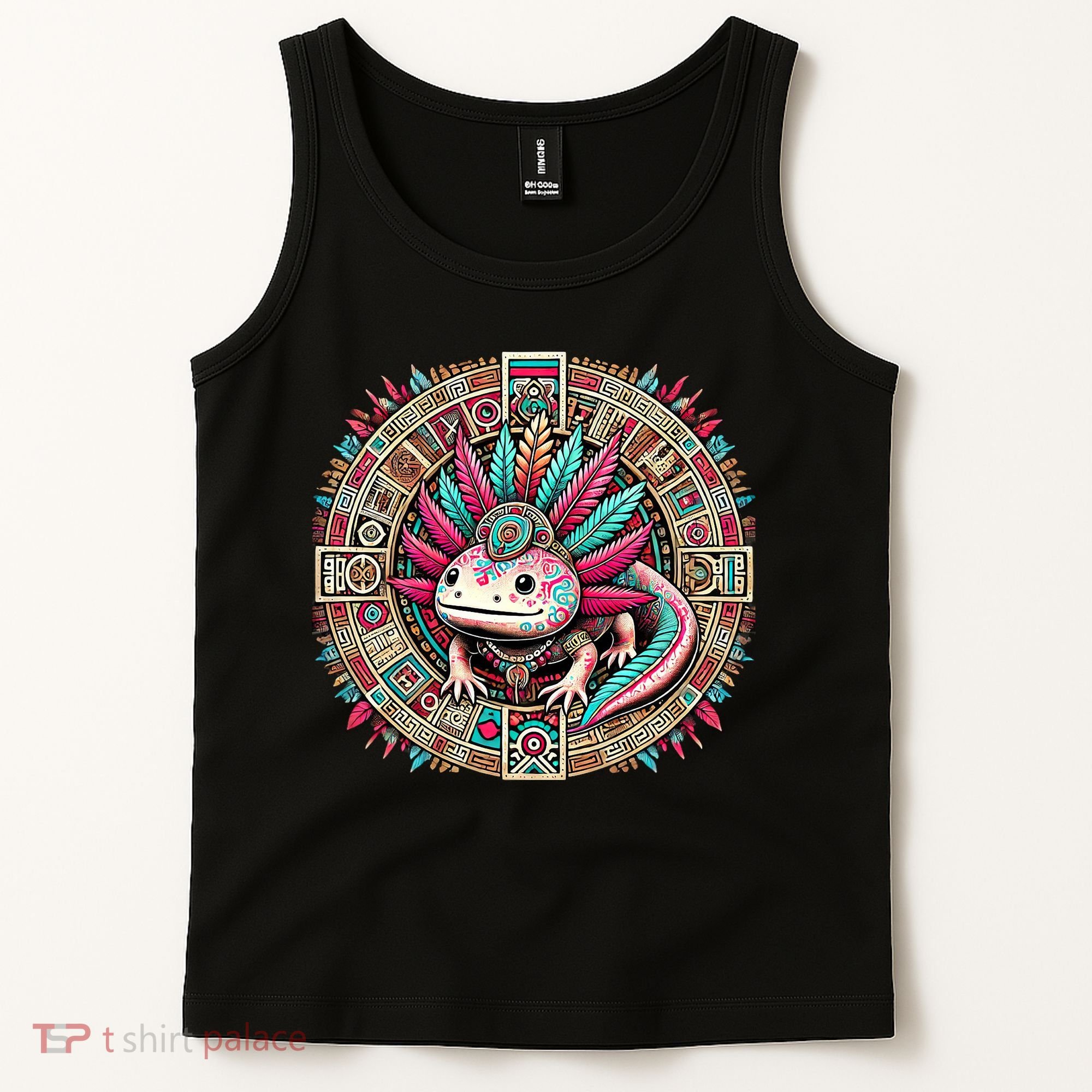 Aztec Axolotl Art Mexican Tank Top