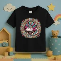 Aztec Axolotl Art Mexican Toddler T-Shirt thumb 3