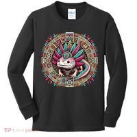 Aztec Axolotl Art Mexican Kids Long Sleeve Shirt thumb 0