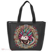 Aztec Axolotl Art Mexican Tote Bag thumb 0