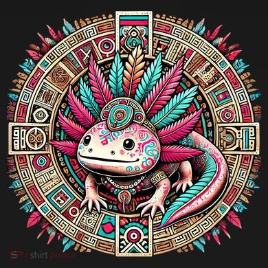 Aztec Axolotl Art Mexican Tote Bag