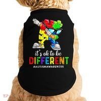 Autism Awareness Acceptance Kid Boy Its Ok To Be Different Doggie Tank thumb 0