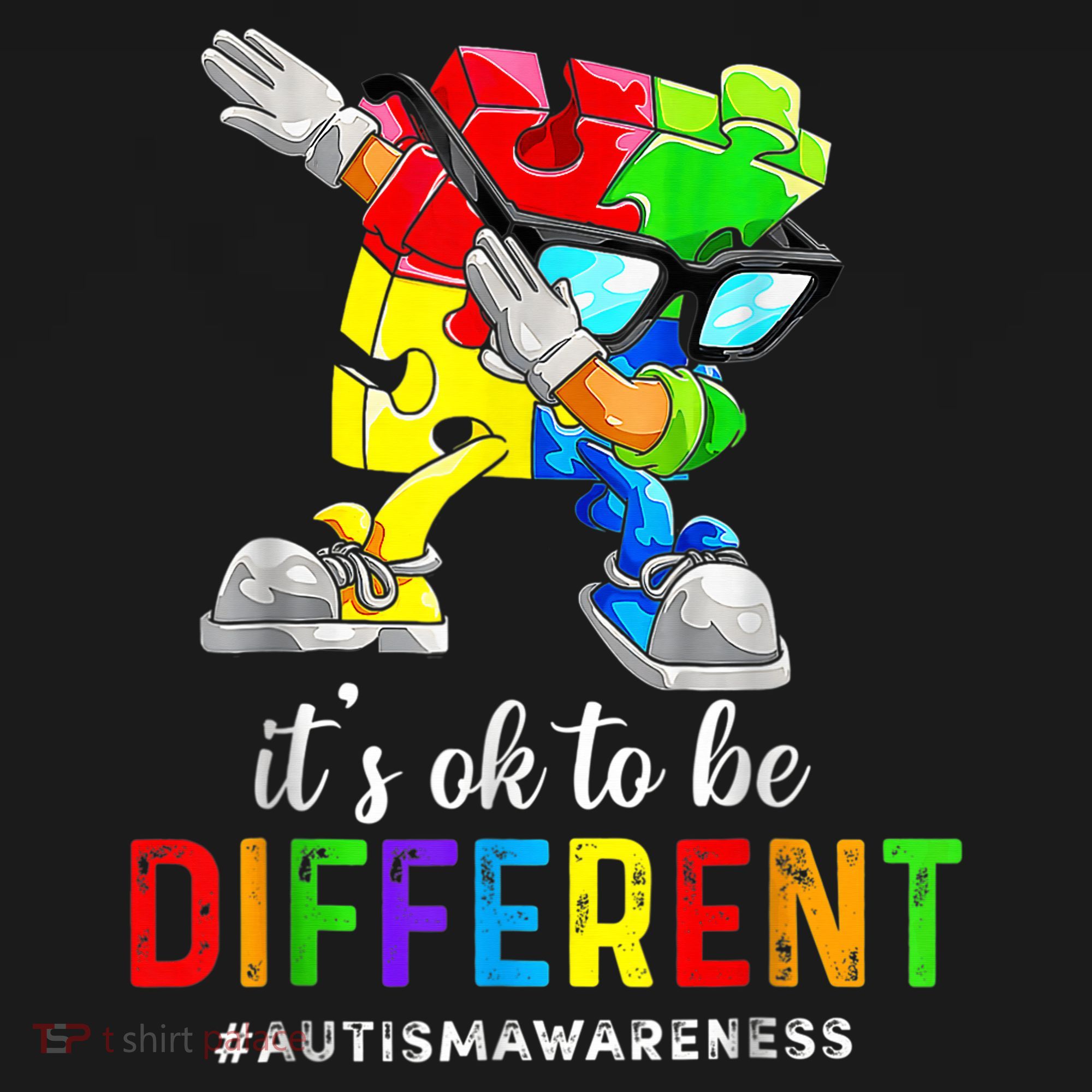 Autism Awareness Acceptance Kid Boy Its Ok To Be Different USA-Made Doggie Bandana
