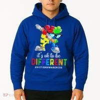 Autism Awareness Acceptance Kid Boy Its Ok To Be Different Hoodie thumb 2