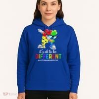 Autism Awareness Acceptance Kid Boy Its Ok To Be Different Hoodie thumb 5