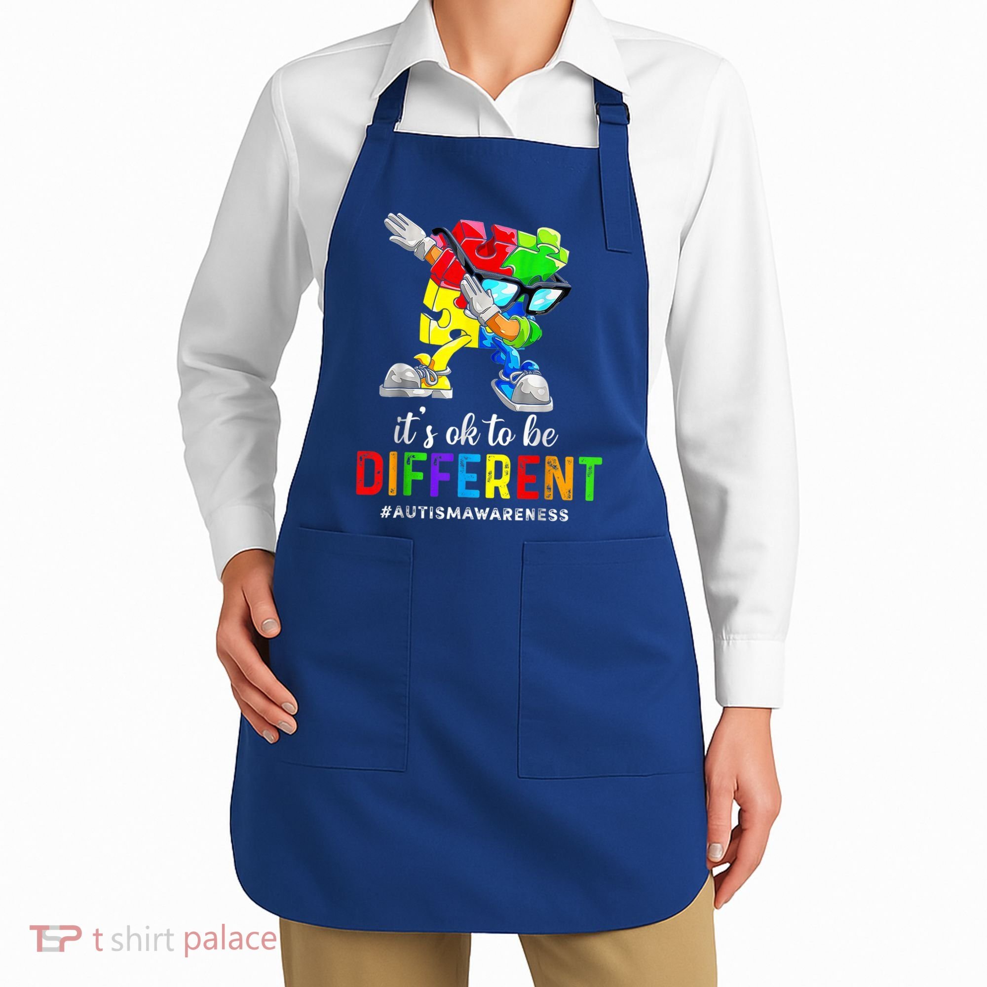 Autism Awareness Acceptance Kid Boy Its Ok To Be Different Apron
