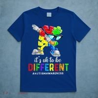 Autism Awareness Acceptance Kid Boy Its Ok To Be Different T-Shirt thumb 5