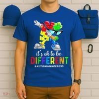 Autism Awareness Acceptance Kid Boy Its Ok To Be Different T-Shirt thumb 6